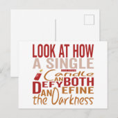 Hanukkah Quotes  案内ポストカード (正面/裏面)