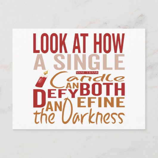 Hanukkah Quotes  案内ポストカード (正面)