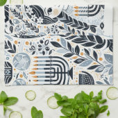 Hanukkah Sameach Glow Kitchen Towels:インフルーズ キッチンタオル (折り畳み)