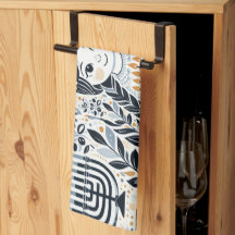 Hanukkah Sameach Glow Kitchen Towels：インフルーズ