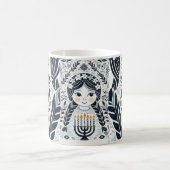Hanukkah Sameach Glow Mug:Sip in the Spirit of Ce コーヒーマグカップ (中央)