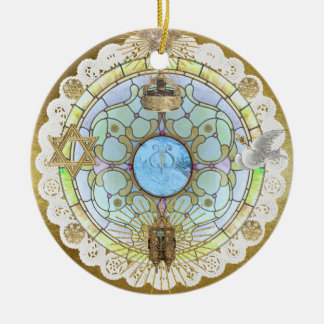 Hanukkah Sanctuary Window Ceramic Ornament セラミックオーナメント