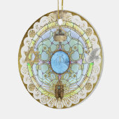 Hanukkah Sanctuary Window Ceramic Ornament セラミックオーナメント (左)