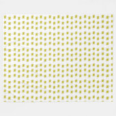 Hanukkah seagull with dreidel and gelt フリースブランケット (正面(横))