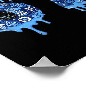 Hanukkah Six Seven 67 Meme Funny Dreidel Menorah S ポスター (角)