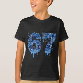 Hanukkah Six Seven 67 Meme Funny Dreidel Menorah S Tシャツ (正面)
