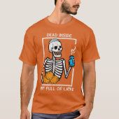 Hanukkah Skeleton Dead Inside Full Latke Chanukah  Tシャツ (正面)