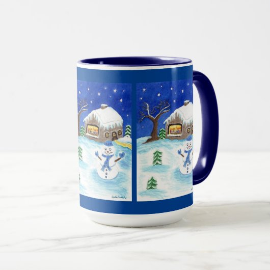 Hanukkah Snowman Mug マグカップ (正面右)