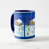 Hanukkah Snowman Mug マグカップ (正面左)
