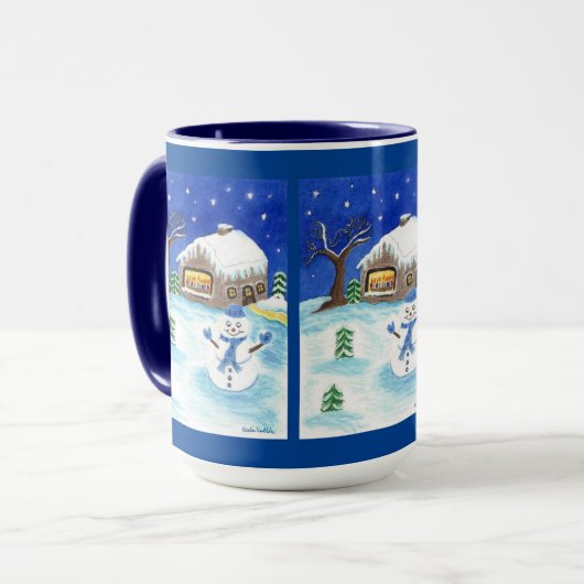 Hanukkah Snowman Mug マグカップ (正面左)