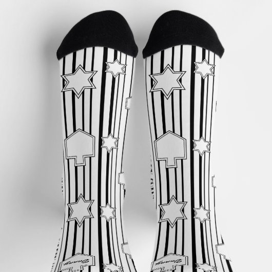 Hanukkah Socks "Dreidels and Stars" ソックス (上部)