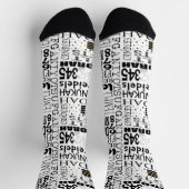 Hanukkah Socks "Hanukkah Says" ソックス (上部)