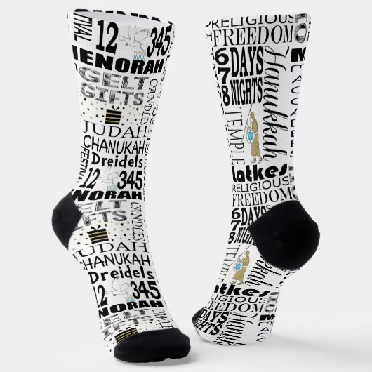 Hanukkah Socks "Hanukkah Says" ソックス (傾斜あり)