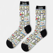 Hanukkah Socks "Happy Hanukkah Funukkah" ソックス (左)