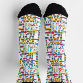 Hanukkah Socks "Happy Hanukkah Funukkah" ソックス (上部)