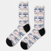 Hanukkah Socks "Menorah Happy" ソックス (左)