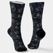 Hanukkah Socks "Navy Dreidels" ソックス (傾斜あり)
