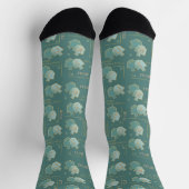 Hanukkah Socks "Teal Dreidels" ソックス (上部)