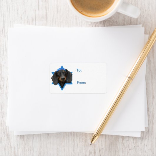 Hanukkah Star of David - Dachshund - Winston ラベル (インサイチュ)