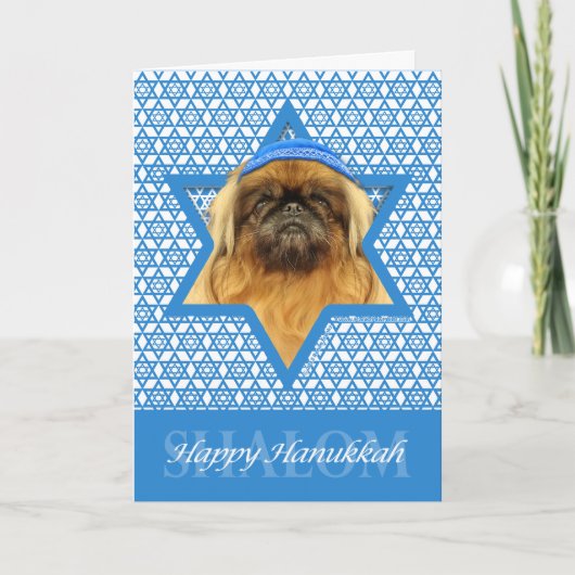 Hanukkah Star of David - Pekingese – 小石 シーズンカード (正面)