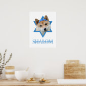 Hanukkah Star of David - Shiba Inu ポスター (キッチン)