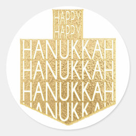 Hanukkah Stickers （1 1/2"または3"）"Hanukkah Dreidel" ラウンドシール
