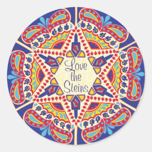 Hanukkah Stickers （1 1/2"または3"）Hanukkah Dreidels ラウンドシール