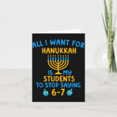 Hanukkah Students Saying 6-7 67 Six Seven Hebrew S カード (正面)