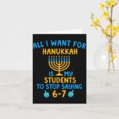 Hanukkah Students Saying 6-7 67 Six Seven Hebrew S カード (黄色い花)