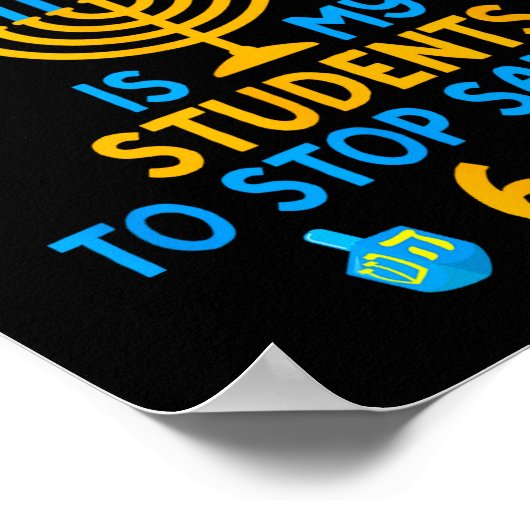 Hanukkah Students Saying 6-7 67 Six Seven Hebrew S ポスター (角)