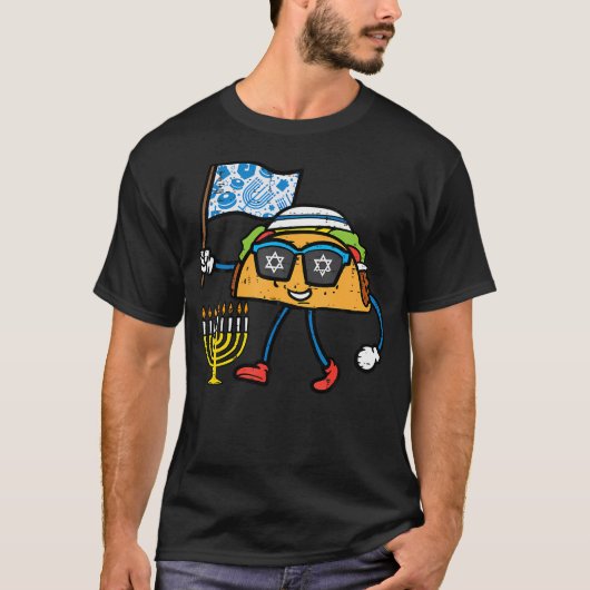 Hanukkah Tacos Chanukah Jewish Mexican Food Men Wo Tシャツ (正面)