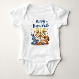 Hanukkah Tiny Tots & Dreidel Spots ベビーボディスーツ