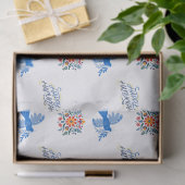 Hanukkah Tissue paper – dreidel , floral 薄葉紙 (ギフト)