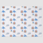 Hanukkah Tissue paper – dreidel , floral 薄葉紙 (正面)
