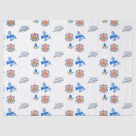 Hanukkah Tissue paper – dreidel , floral 薄葉紙