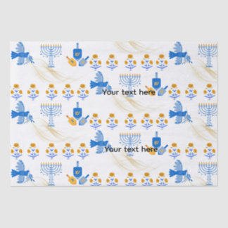 Hanukkah tissue Paper – Menorah, Dove, Dreidel 薄葉紙