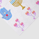 Hanukkah tissue Paper – Menorah, Hamsa, Dove 薄葉紙 (詳細)