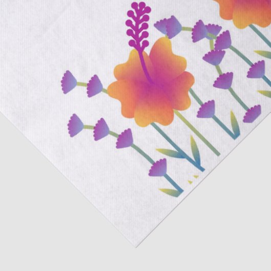 Hanukkah Tissue Paper with Vibrant Flowers, Menora 薄葉紙 (詳細)
