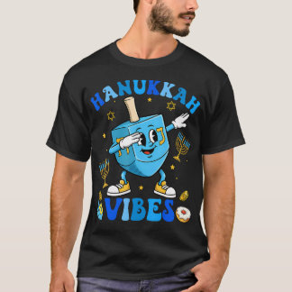 Hanukkah Vibe Funny Dreidel Dabbing Shirt Menorah  Tシャツ