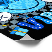 Hanukkah Vibes Chanukah Pajama Happy Hanukkah Men  ポスター (角)