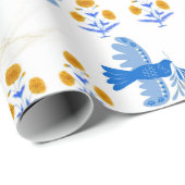 Hanukkah Wrapping Paper – Menorah, Dove, Dreidel ラッピングペーパー (ロールコーナー)