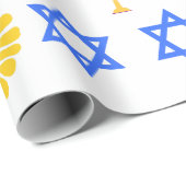 Hanukkah Wrapping Paper – Menorah, Star of David ラッピングペーパー (ロールコーナー)