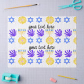 Hanukkah Wrapping Paper – Menorah, Star of David 薄葉紙 (クラフト)