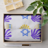 Hanukkah Wrapping Paper – Menorah, Star of David 薄葉紙 (ギフト)