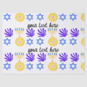 Hanukkah Wrapping Paper – Menorah, Star of David 薄葉紙 (正面)