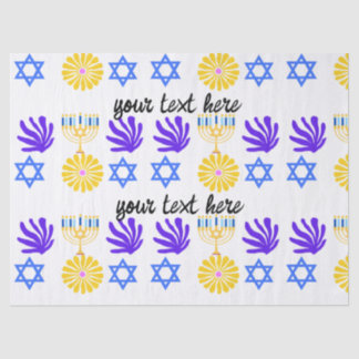 Hanukkah Wrapping Paper – Menorah, Star of David 薄葉紙