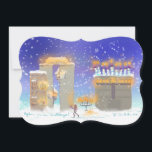 Hanukkahville Hanukkah CARD 2015 シーズンカード<br><div class="desc">Hanukkah Card 2015 features a magical town called Hanukkahville,  everyone welcome to rejoice and light the candles,  home for the Holidays!  Designed and created by Diane Heller.  See Hannukahville on Facebook! Happy Hanukkah / Chanukkah! However you spell it!!</div>