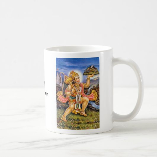 HanumanのHanuman、LordHanuman主主 コーヒーマグカップ (右)