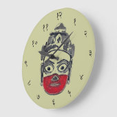 HanumanのSanskrit柱時計 ラージ壁時計 (傾斜)