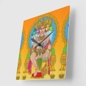 Hanuman Ji Square Clock | Hindu Lord Hanuman Spiri スクエア壁時計 (傾斜)